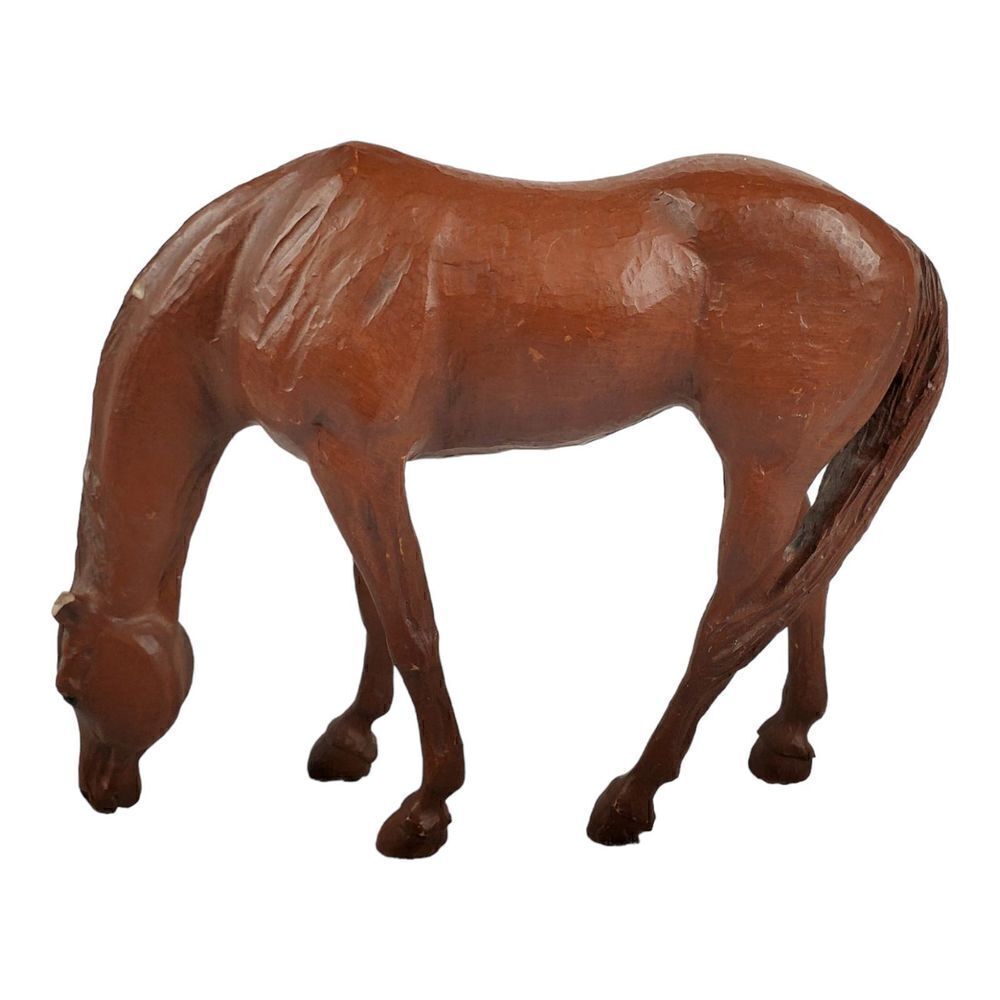 Vintage Red Mill Horse Sculpture Handcrafted Brown Standing Figurine Foal USA - Picture 2 of 10